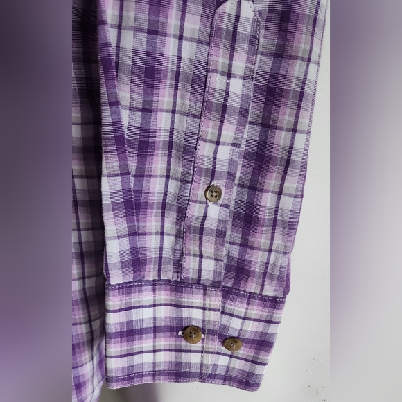 Wrangler Riata Men's Plaid Long Sleeve Button down front Dress Shirt - Picture 5 of 5